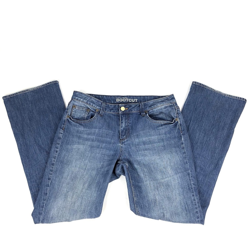 New York & Co‎ 10 Avg Women's Jean Curvy Low Rise Bootcut Medium Wash